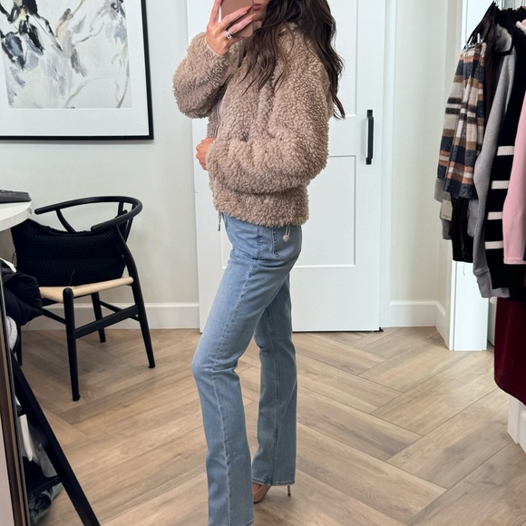 Abercrombie fluffy mixed fabric zippered jacket - Picture 5 of 15